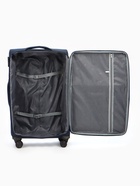 Чемодан на колёсах TEXTURA, 109 л, кодовый замок, с увеличением, 47×30×78 см, 28", синий - Фото 12