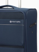 Чемодан на колёсах TEXTURA, 109 л, кодовый замок, с увеличением, 47×30×78 см, 28", синий - Фото 3