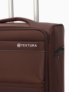 Чемодан на колёсах TEXTURA, 74 л, с увеличением, кодовый замок, 42×26×68 см, 24", коричневый  (артикул 10940837)  большой выбор товаров оптом и в розницу по низким ценам с доставкой