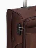 Чемодан на колёсах TEXTURA, с увеличением, кодовый замок, 42×26×68 см, 24", коричневый - Фото 9