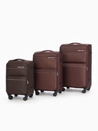 Чемодан на колёсах TEXTURA, кодовый замок, с увеличением, 47×30×78 см, 28", коричневый - Фото 12