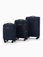 Чемодан на колёсах TEXTURA, с увеличением, кодовый замок, 36×25×58 см, 20", синий - Фото 17