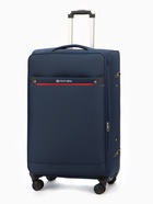 Чемодан на колёсах TEXTURA, 109 л, кодовый замок, текстильный, с увеличением, 47×30×78 см, 28", синий - Фото 2