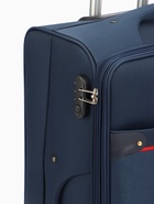 Чемодан на колёсах TEXTURA, кодовый замок, текстильный, с увеличением, 47×30×78 см, 28", синий - Фото 14