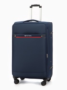 Чемодан на колёсах TEXTURA, кодовый замок, текстильный, с увеличением, 47×30×78 см, 28", синий - Фото 3