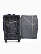 Чемодан на колёсах TEXTURA, кодовый замок, текстильный, с увеличением, 47×30×78 см, 28", синий - Фото 8