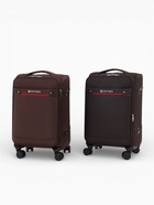 Чемодан на колёсах TEXTURA, текстильный, кодовый замок, с увеличением, 36×25×58 см, 20", коричневый - Фото 12