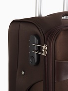 Чемодан на колёсах TEXTURA, 52 л, текстильный, кодовый замок, с увеличением, 36×25×58 см, 20", коричневый - Фото 13