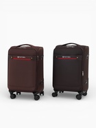 Чемодан на колёсах TEXTURA, текстильный, кодовый замок, с увеличением, 36×25×58 см, 20", коричневый - Фото 17