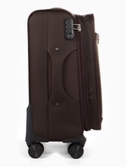 Чемодан на колёсах TEXTURA, 52 л, текстильный, кодовый замок, с увеличением, 36×25×58 см, 20", коричневый - Фото 8