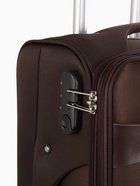 Чемодан на колёсах TEXTURA, текстильный, кодовый замок, с увеличением, 36×25×58 см, 20", коричневый - Фото 9