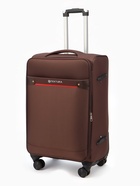 Чемодан 24",Текст,42*26*68,отд на молнии,1 нар/карм, увелич,код замок,4 колеса, коричневый   1094084 - фото 809450006