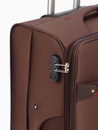 Чемодан на колёсах TEXTURA, кодовый замок, текстильный, с увеличением, 47×30×78 см, 28", коричневый - Фото 14