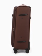 Чемодан на колёсах TEXTURA, кодовый замок, текстильный, с увеличением, 47×30×78 см, 28", коричневый - Фото 4