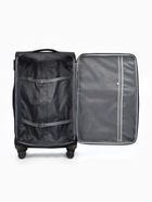 Чемодан 28",Текст,47*30*78,отд на молнии,1 нар/карм, увелич,код замок,4 колеса, черный - фото 809490683