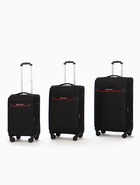 Чемодан 28",Текст,47*30*78,отд на молнии,1 нар/карм, увелич,код замок,4 колеса, черный - фото 809490687