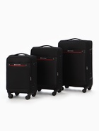 Чемодан на колёсах TEXTURA, 109 л, кодовый замок, текстильный, с увеличением, 47×30×78 см, 28", чёрный - Фото 16