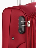 Чемодан на колёсах TEXTURA, 52 л, текстильный, кодовый замок, с увеличением, 36×25×58 см, 20", красный - Фото 13