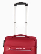 Чемодан на колёсах TEXTURA, 52 л, текстильный, кодовый замок, с увеличением, 36×25×58 см, 20", красный - Фото 3