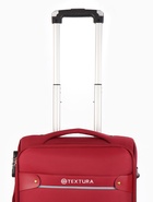 Чемодан на колёсах TEXTURA, 52 л, текстильный, кодовый замок, с увеличением, 36×25×58 см, 20", красный - Фото 4