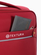 Чемодан на колёсах TEXTURA, 52 л, текстильный, кодовый замок, с увеличением, 36×25×58 см, 20", красный - Фото 10