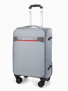 Чемодан на колёсах TEXTURA, 52 л, кодовый замок, текстильный, с увеличением, 36×25×58 см, 20", серый - Фото 2