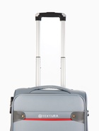 Чемодан 20",Текст,36*25*58,отд на молнии,1 нар/карм, увелич,код замок,4 колеса, т.серый - фото 65568220