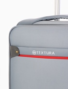Чемодан на колёсах TEXTURA, 52 л, кодовый замок, текстильный, с увеличением, 36×25×58 см, 20", серый - Фото 3