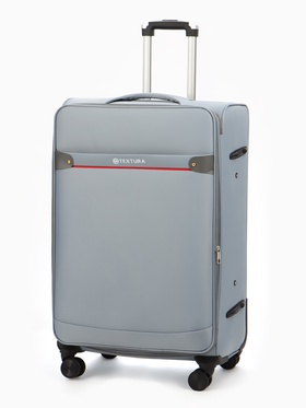 Чемодан на колёсах TEXTURA, 74 л, кодовый замок, с увеличением, наружный карман, 42×26×68 см, 24