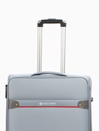 Чемодан на колёсах TEXTURA, 74 л, кодовый замок, с увеличением, наружный карман, 42×26×68 см, 24", серый - Фото 4