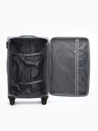 Чемодан на колёсах TEXTURA, 109 л, кодовый замок, текстильный, с увеличением, 47×30×78 см, 28", серый - Фото 11