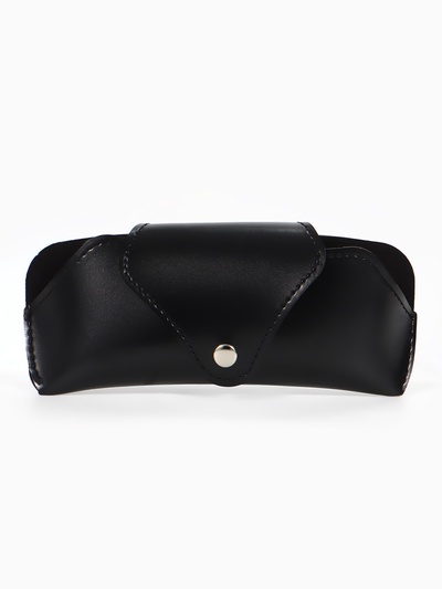 Футляр для очков, на кнопке, 16×3×6.3 см, чёрный