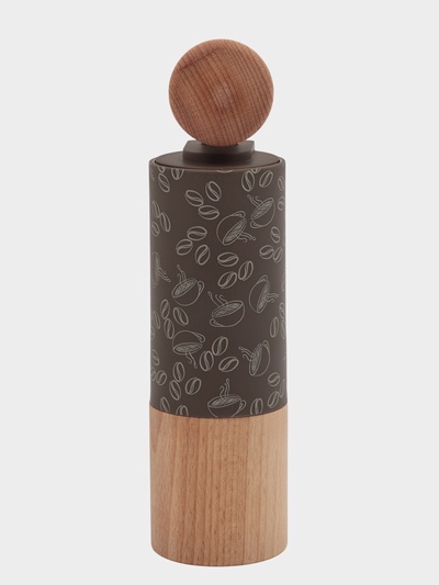 Кофемолка механическая Доляна «Робуста», 21×5.5 см, пластик, светлое дерево