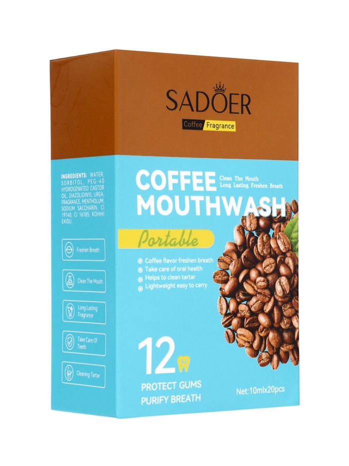 Набор ополаскивателей для рта в стиках со вкусом кофе, 20 шт. по 10 мл - Фото 1