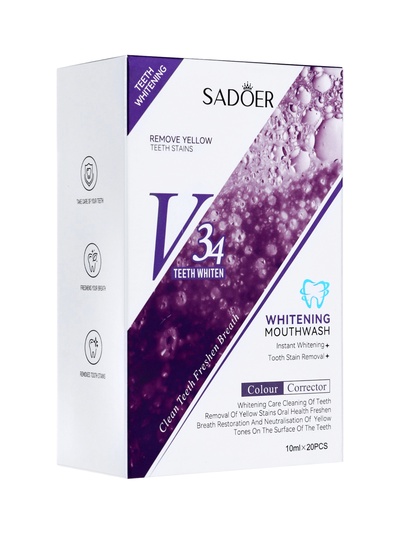 Набор отбеливающего ополаскивателя для рта в стиках, 20 шт. по 10 мл