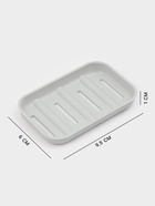 Мыльница для ванной дорожная с крышкой, серая - Фото 2