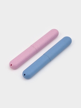 Набор футляров для зубной щётки, 2 шт., голубой, розовый (комплект 2 шт)