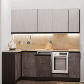 {{photo.Alt || photo.Description || 'УЦЕНКА Кухонный угловой гарнитур Симфония прайм 1100×2000 Бетон светлый, бетон темный/Венге 1098074'}}