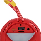 УЦЕНКА Портативная колонка Booms350, 7 Вт, 1200 мАч, подсветка, micro SD, красная 10980913