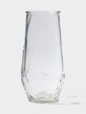 Ваза «Мариба», 22×10.5 см, стекло, прозрачная
