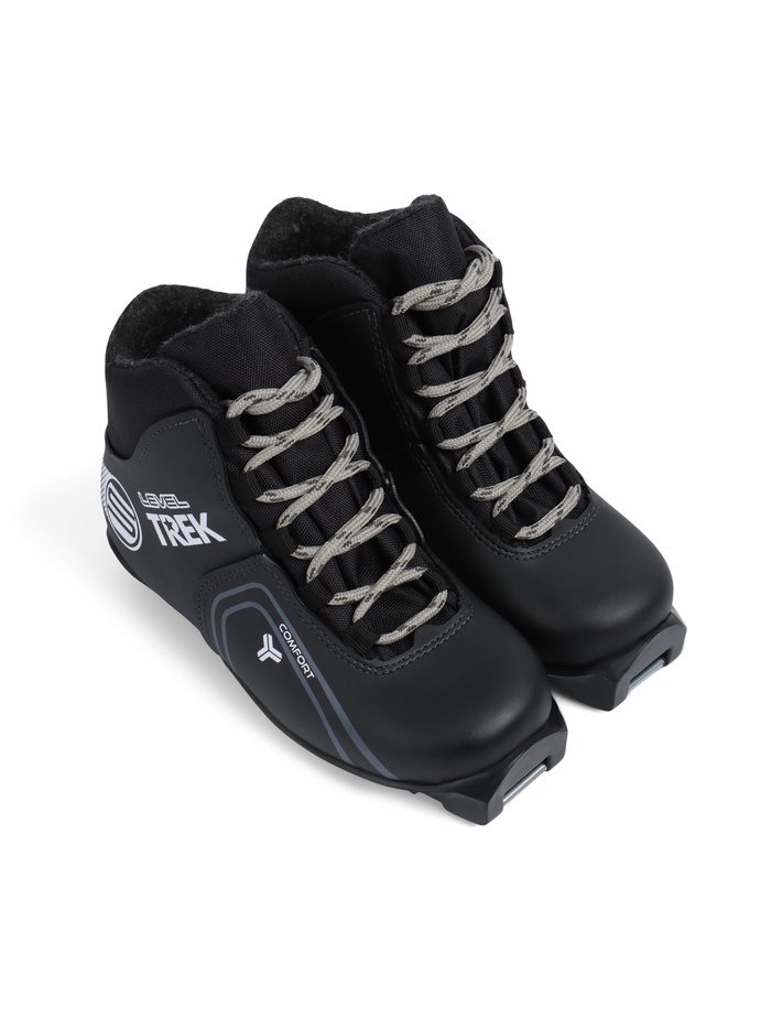 Ботинки лыжные TREK Level 4 SNS (черный, лого серый) (р. 34)