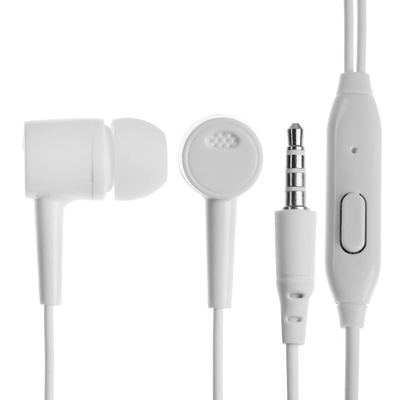 УЦЕНКА Наушники D21, проводные, вакуумные, микрофон, 1 м, Jack 3.5 мм, белые