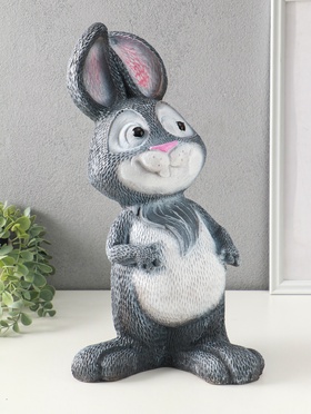 Копилка для денег «Зайчик Федя», 42×24×17, серый