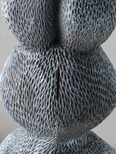 Копилка для денег «Зайчик Федя», 42×24×17, серый