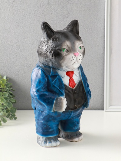 Копилка для денег «Кот Тимофей», 35×22×15 см, серый