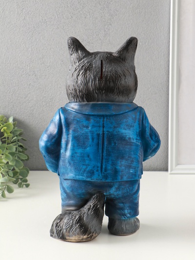 Копилка для денег «Кот Тимофей», 35×22×15 см, серый