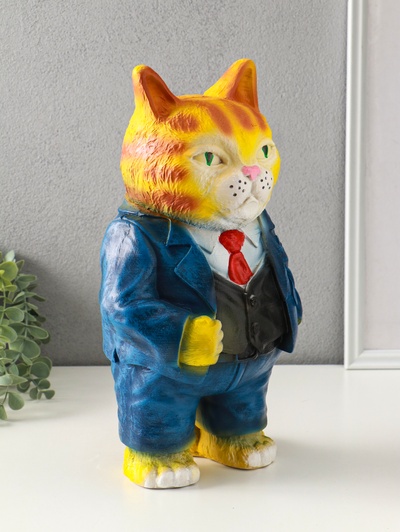 Копилка для денег «Кот Тимофей», 35×22×15 см, рыжий