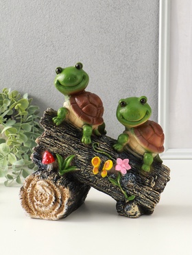 Копилка для денег «Черепашки на бревне», 25×24×13