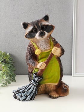 Копилка для денег «Енот с метлой», 38×26×24, серый