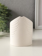 Карандашница "Ангел" 12х10 см, гипс, белый с золотом 10970185